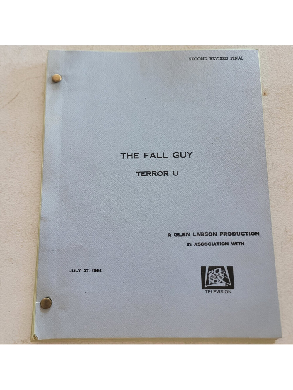 Fall Guy Original 1984 Script Terror U Joaquin Phoenix TV Debut Lee Majors